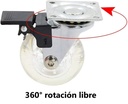 Rueda para mueble 62mm 30kg freno