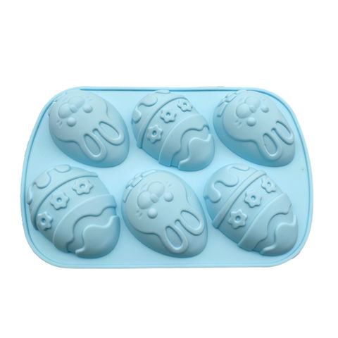 Molde de silicona 6 huevos de pascua 27*17CM