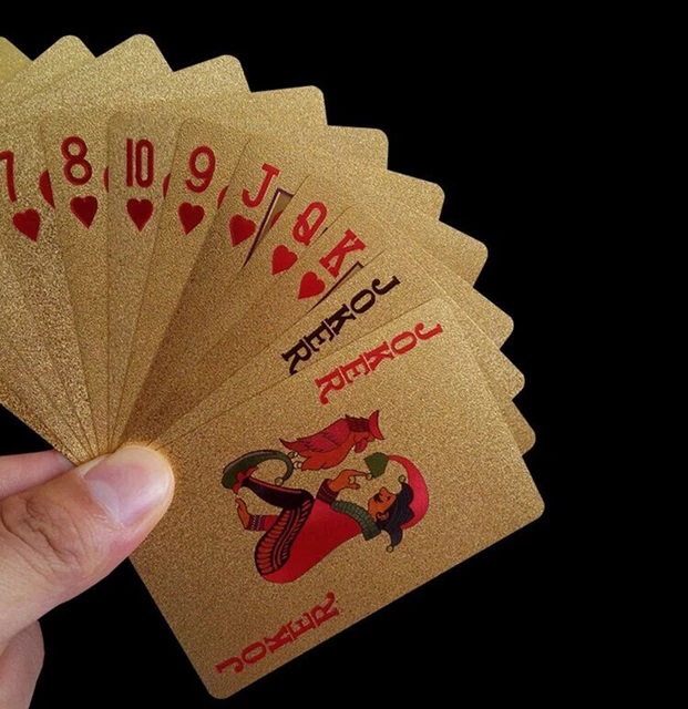 Carta de póker dorada 54 cartas
