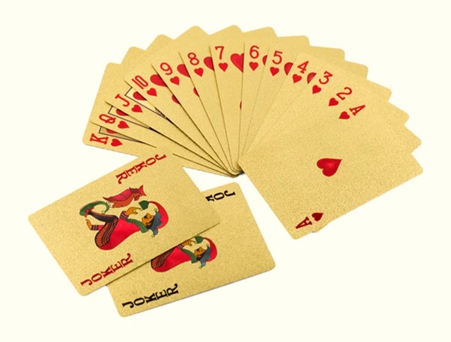 Carta de póker dorada 54 cartas