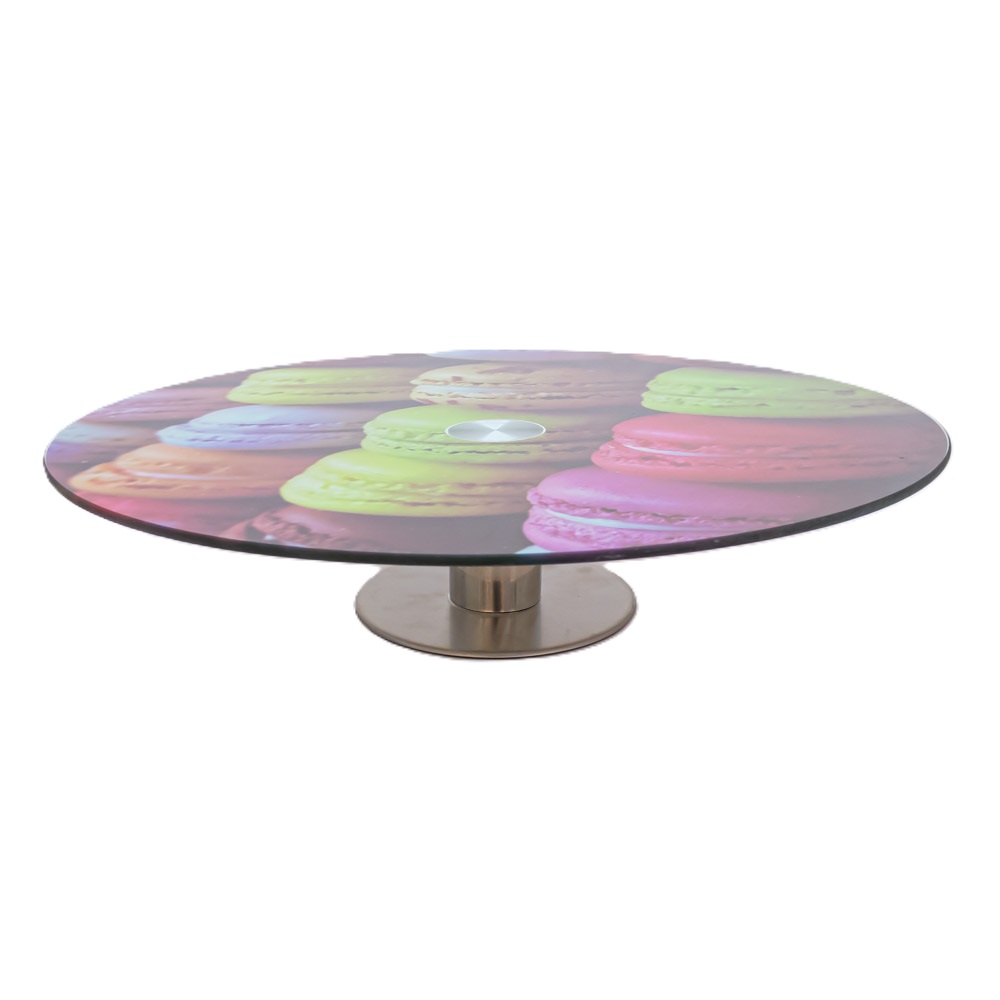 Estante para torta giratorio de vidrio 35cm