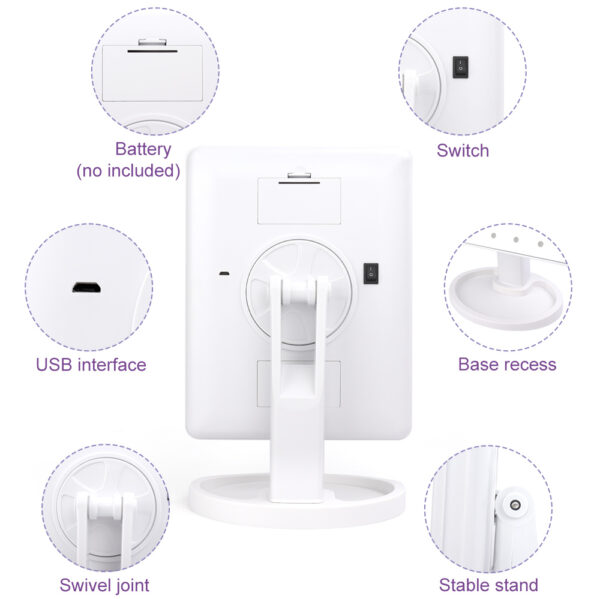 Espejo led ajustable