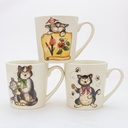 Taza diseño gato 9.5*9.5*7.7cm