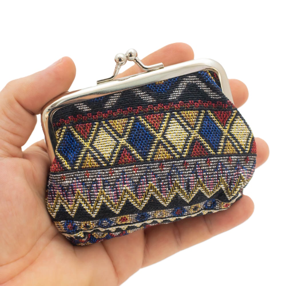 Monedero de tela multicolor