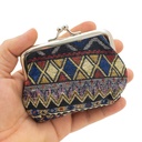 Monedero de tela multicolor