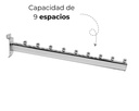 Gancho recto de 9 puntos 40cm