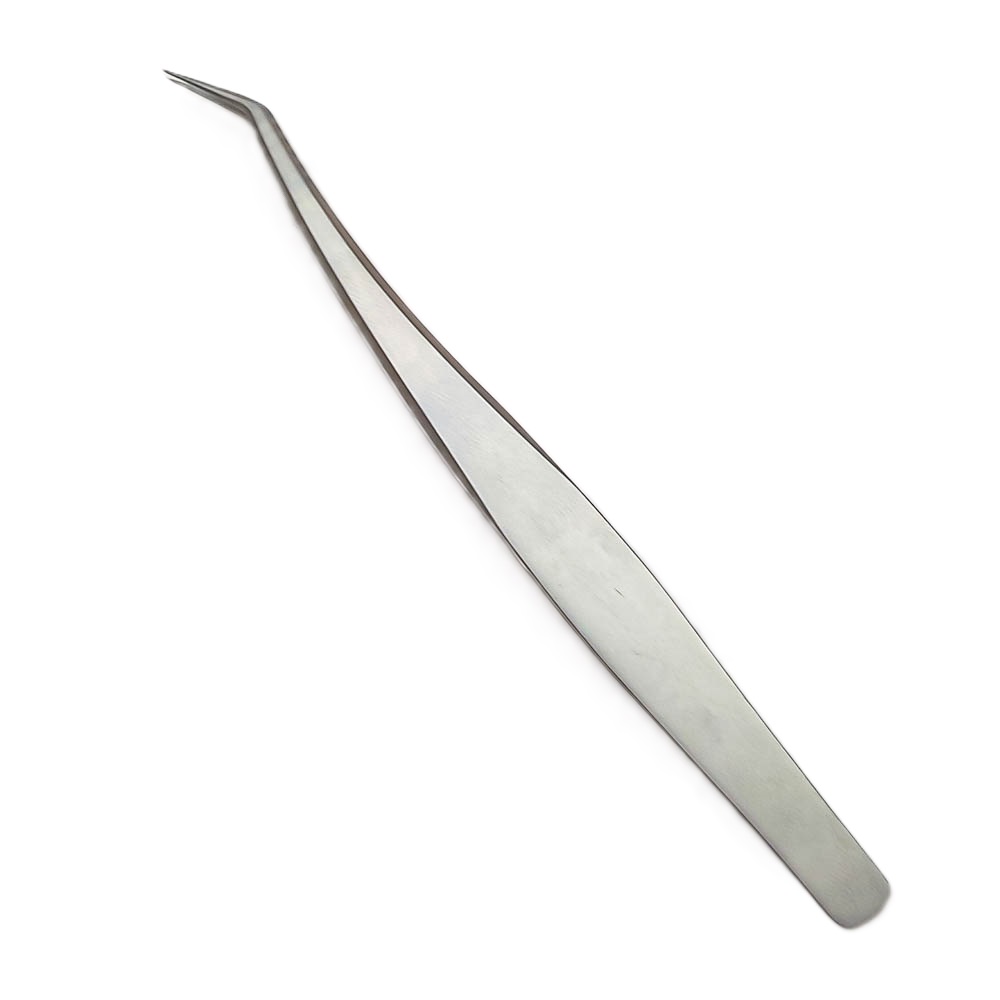 Pinza de acero punta curva