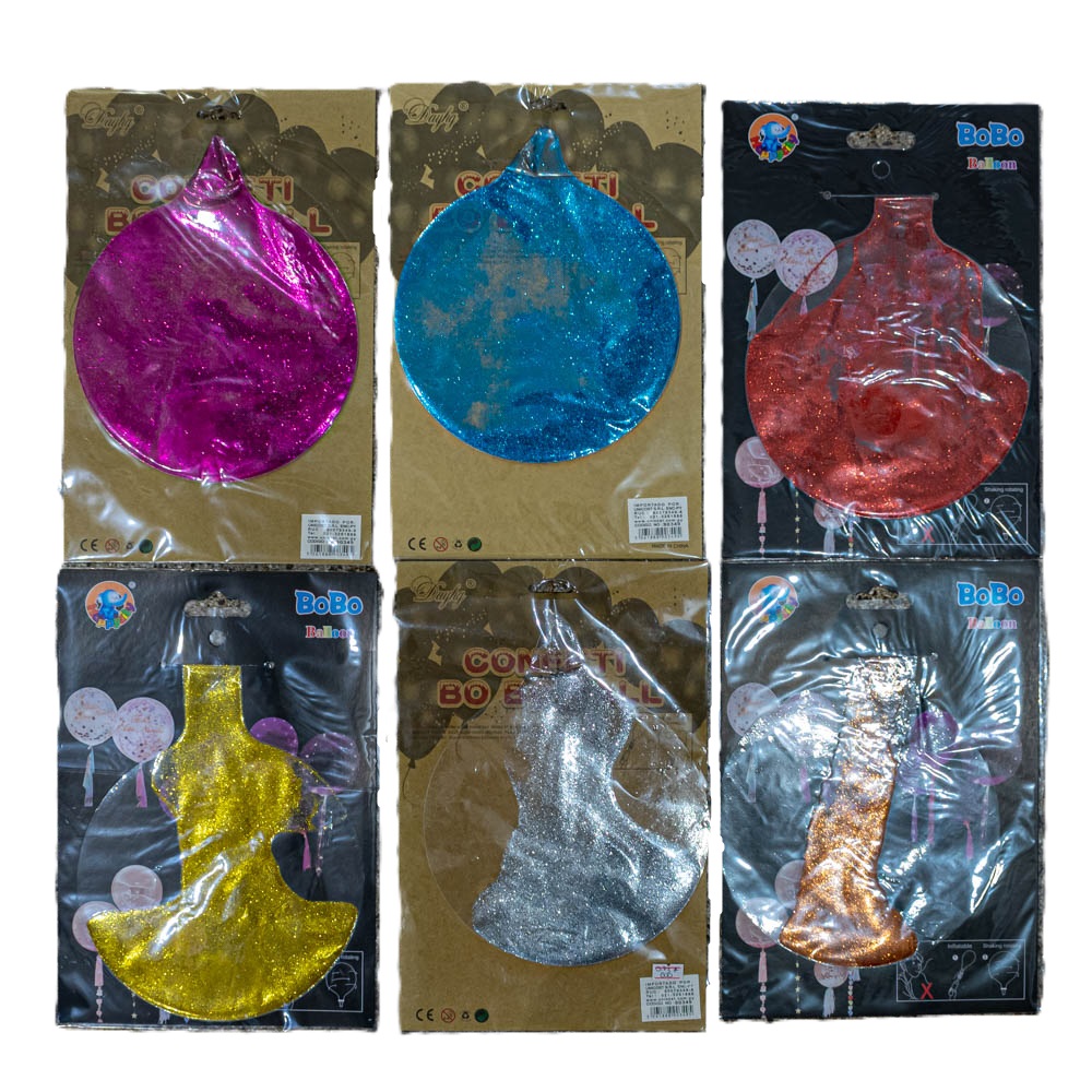 Globo con purpurina 1 piezas