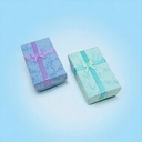Cajita de regalo para arito y anillo lila y celeste 5*8cm