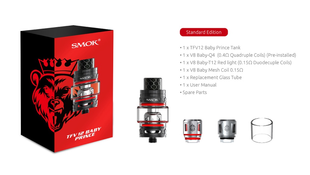 SMOK TFV12 BABY PRINCE 4.5ML ATOMIZER