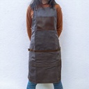 Delantal tela de jeans con bolsillo