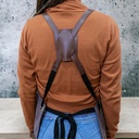 Delantal tela de jeans con bolsillo