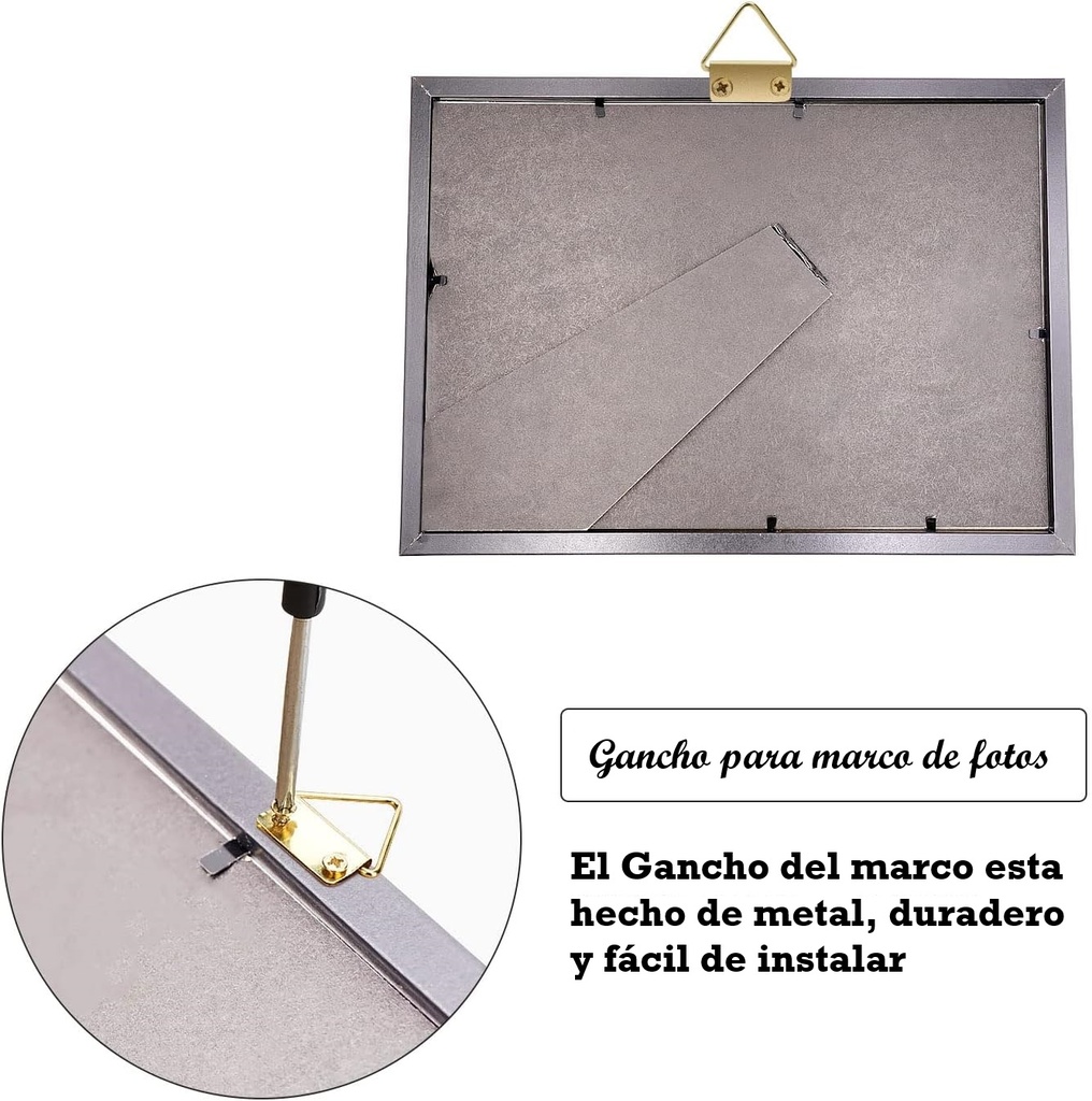 Set de gancho para colgar cuadros 6 piezas