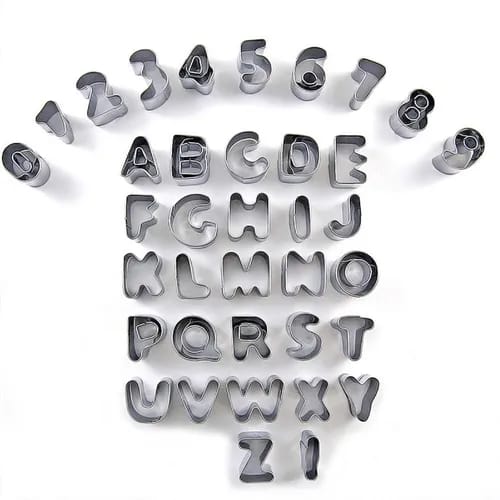 Molde metal letra y numeros