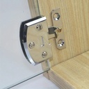 Bisagra inox para vidrio de 5 a 10mm