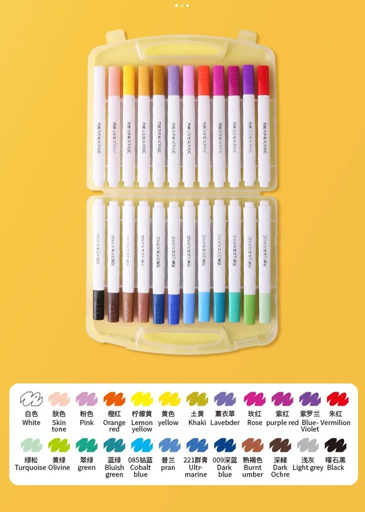 Pincel acrílico 24pc giorgione