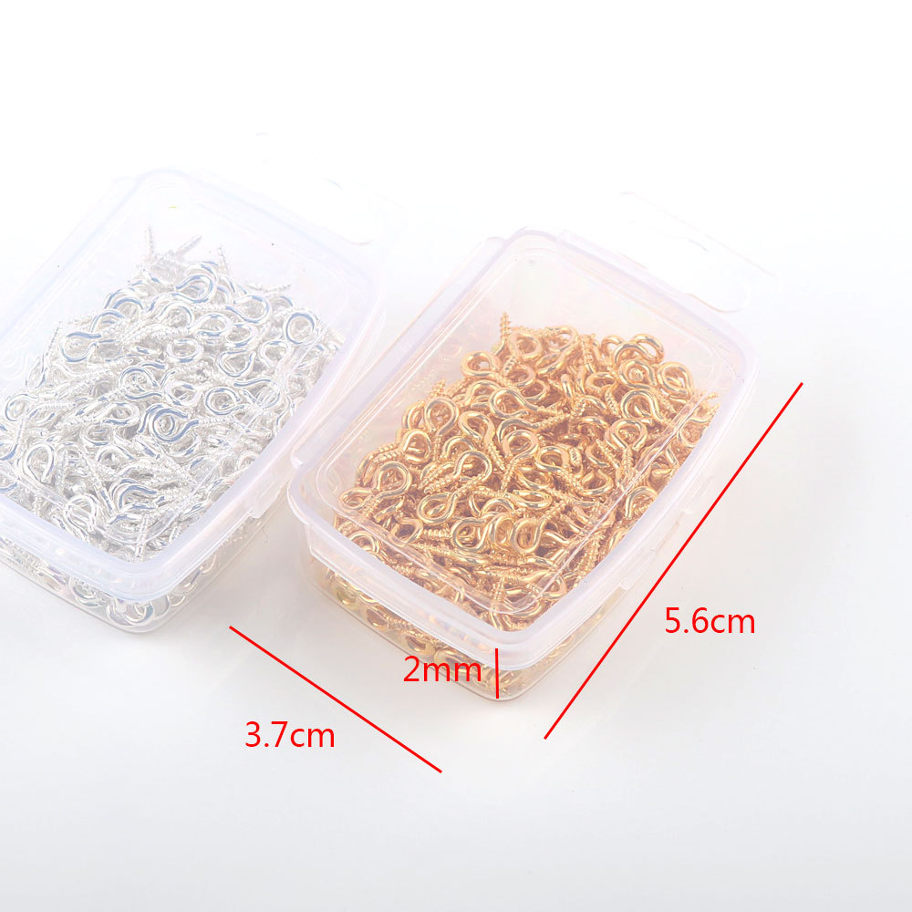 Argolla atornillable en cajita 300pc dorado 5*10mm