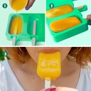 Molde para helado 4 cavidades