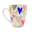 Taza diseño corazones 8.5*10.5*5.5cm