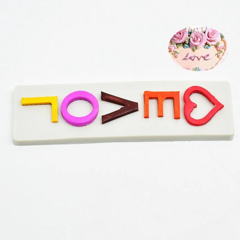Molde de silicona LOVE Y CORAZON 16*4.7cm