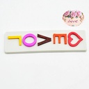 Molde de silicona LOVE Y CORAZON 16*4.7cm
