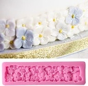 Molde de silicona rectangular diseño de flor 17.4*5cm