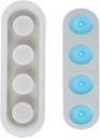 Molde de silicona forma porta vela 4 orificios 25.6*8cm