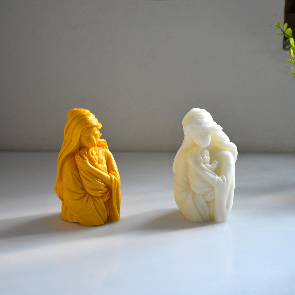 Molde de silicona vela Madonna y bebe 12.5*8cm