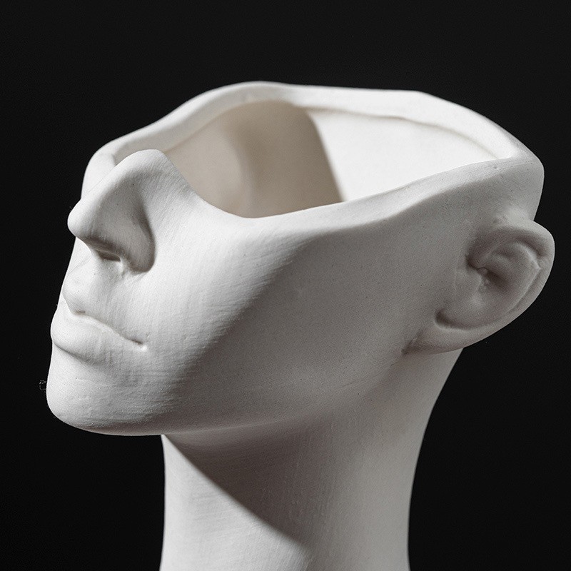 Molde de silicona maceta mujer medio cuerpo 17.5*13cm
