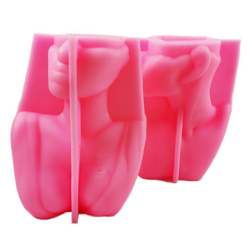 Molde de silicona maceta mujer medio cuerpo 17.5*13cm