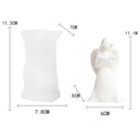 Molde de silicona vela forma ángel con libro 11.5*7.8cm