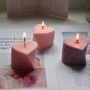Molde de silicona vela forma corazón con relieve 6.5*7.5cm
