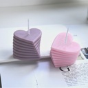 Molde de silicona vela forma corazón con relieve 6.5*7.5cm