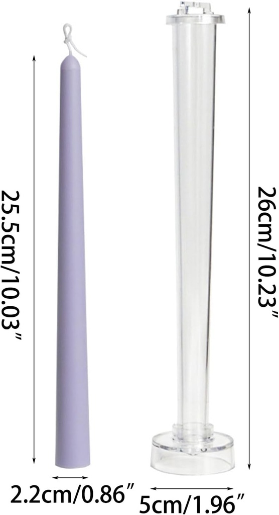 Molde acrílico tubo 26.8*5cm