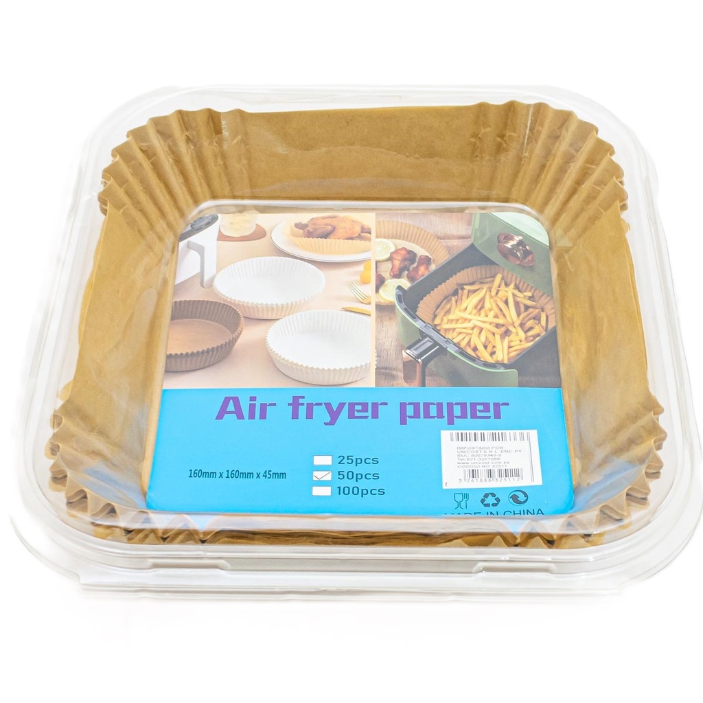 Papel cuadrado absorbente para AIR FRYER 50 papeles