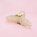 Pinza perla con flor 11cm