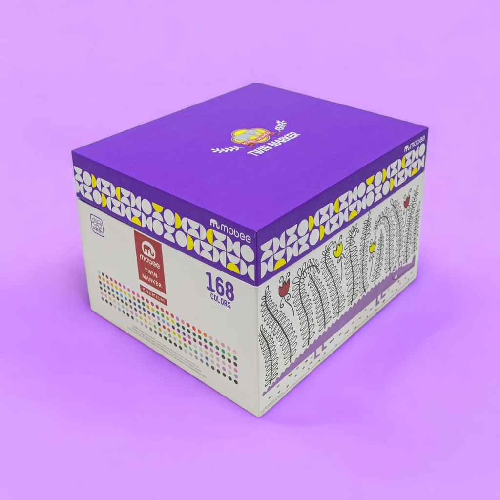 Marcador + pincel con caja MOBEE 168PC twin marker