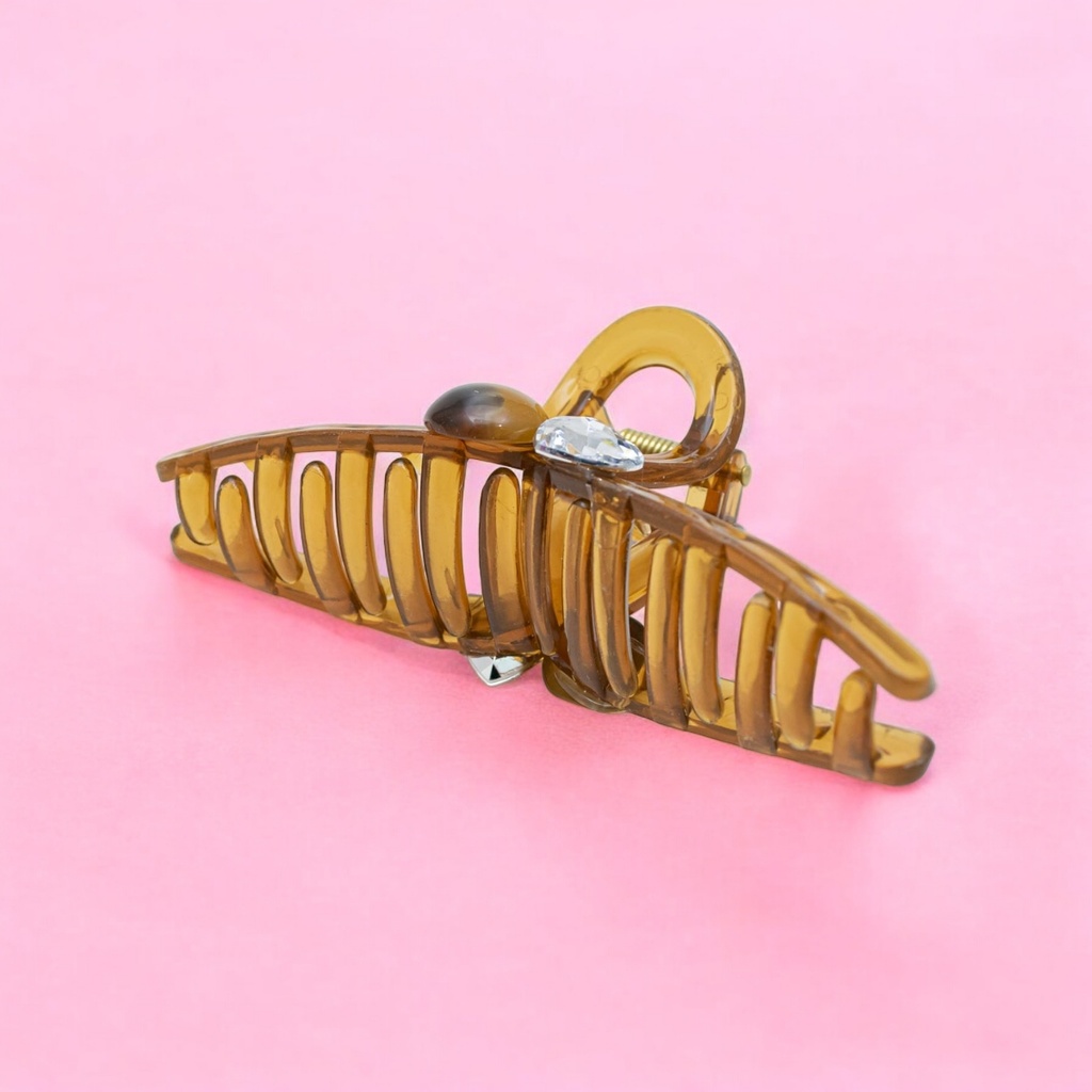 Pinza con perla con corazon 11cm