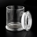 Frasco de vidrio cilindro con tapa 11*9cm 370ml