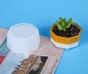 Molde de silicona diseño plantera 6.5cm