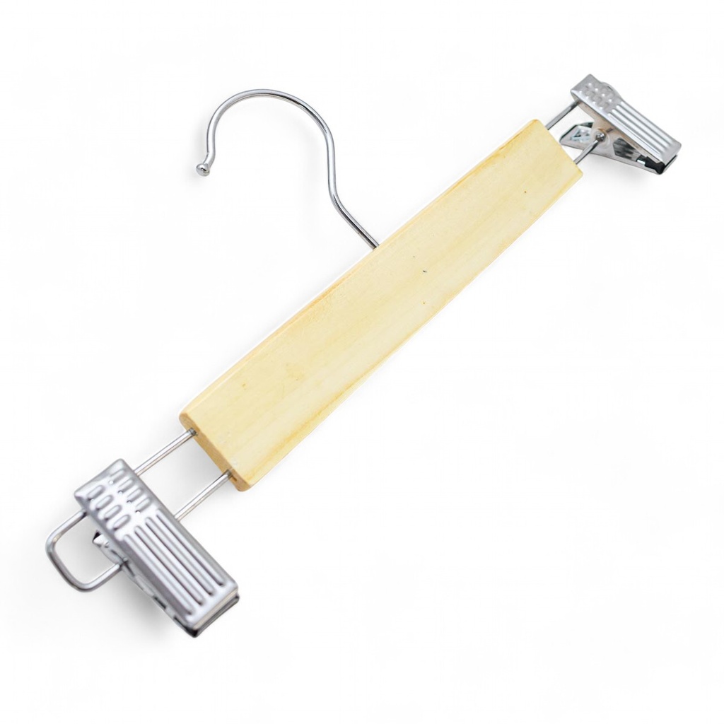 Percha de madera con pinza 22cm