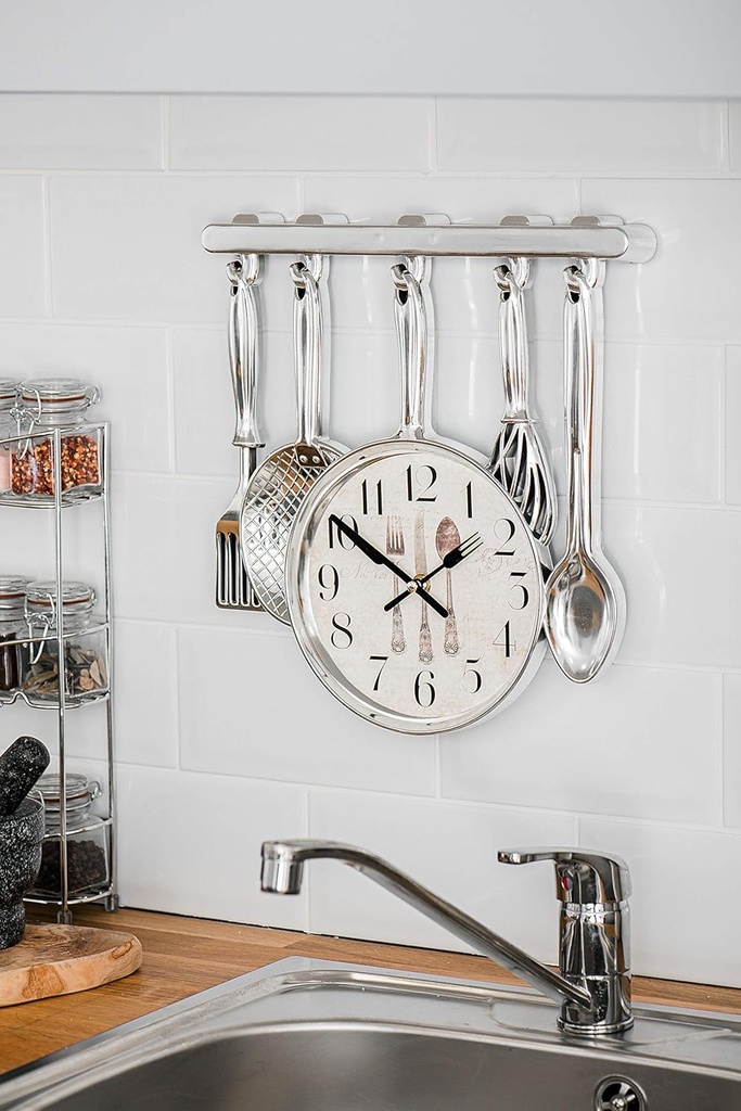 Reloj de pared diseño cubiertos 35cm