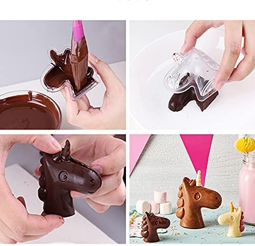 Molde acrílico unicornio 2 piezas 15cm
