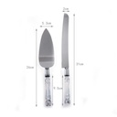 CUCHILLO+CUCHARA P/TORTA 2PC