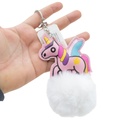 Llavero pompón unicornio