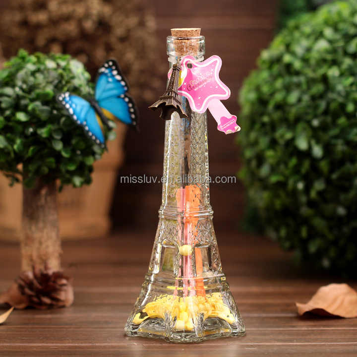 Botella de vidrio torre Eiffel para souvenirs 15.5*6cm