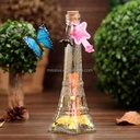 Botella de vidrio torre Eiffel para souvenirs 15.5*6cm