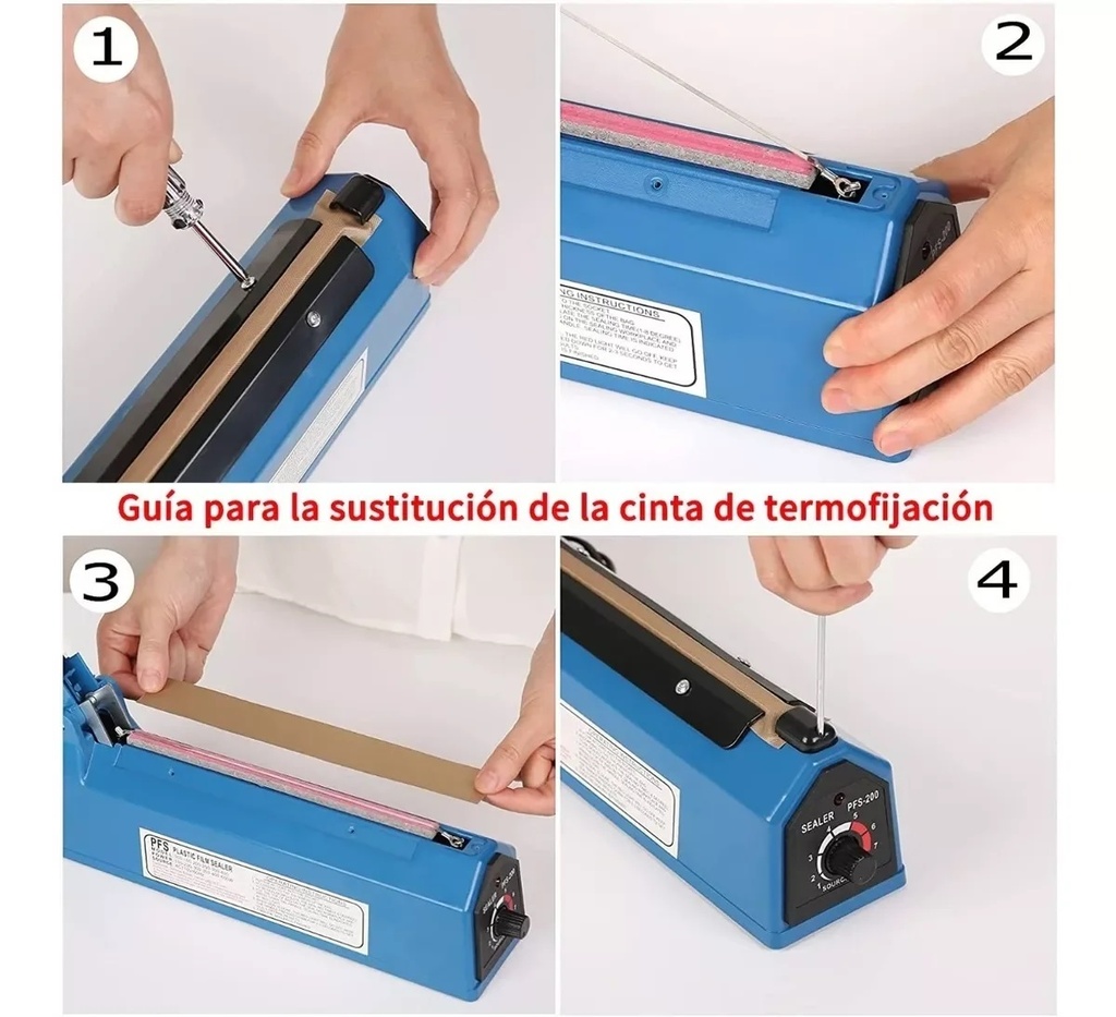 Sellador de bolsa plastica 20cm FS-200