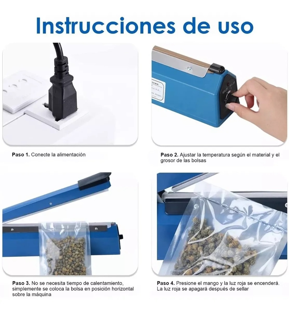 Sellador de bolsa plastica 20cm FS-200