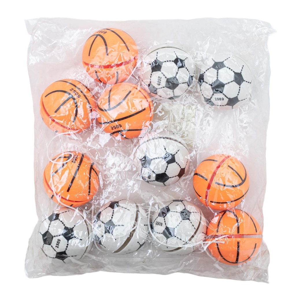 Yoyo para sorpresita forma pelota 12 piezas